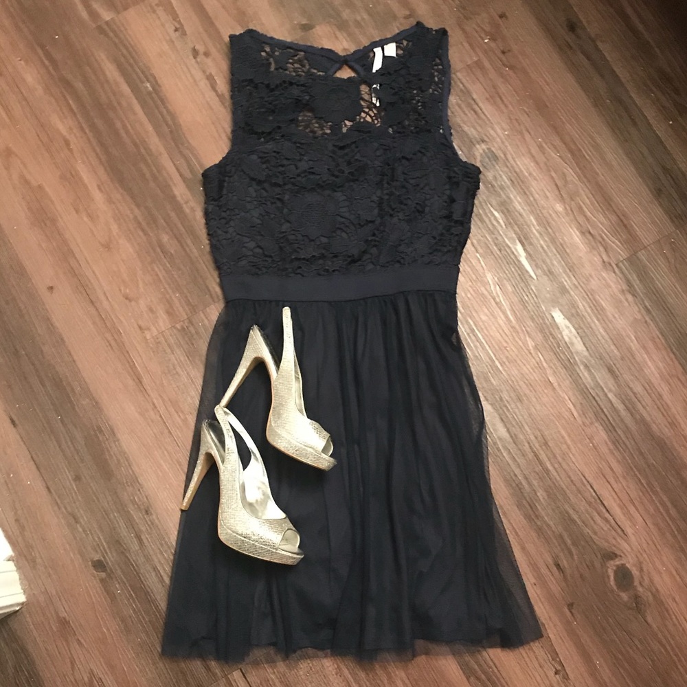 LC Lauren Conrad Navy Blue Dress XS